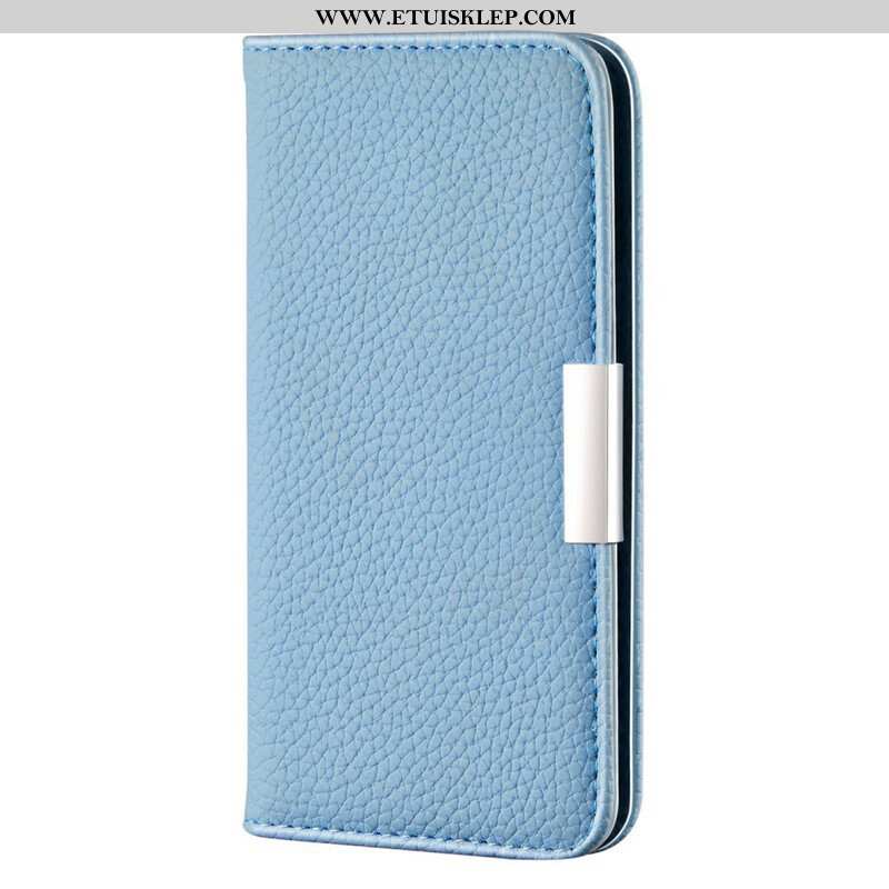 Etui Na Telefon do iPhone 13 Mini Etui Folio Liczi Ze Sztucznej Skóry Ultra Szykowny